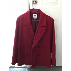 Red trench coat